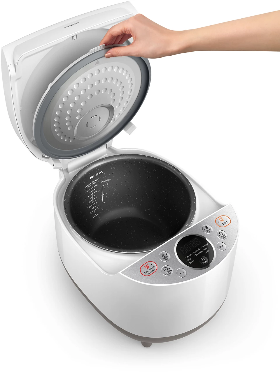 [HÀNG CHÍNH HÃNG] Nồi cơm điện tử Philips 1.8 lít HD4515/55