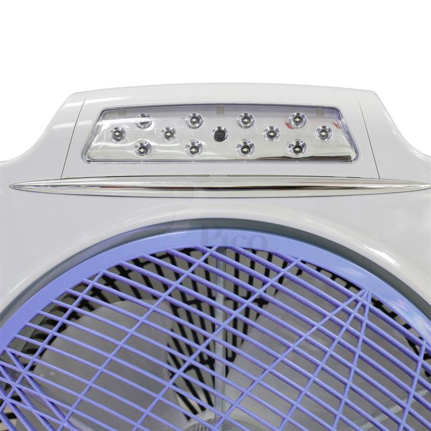 Quạt sạc tích điện có đèn Tiross TS917 (Hàng chính hãng)