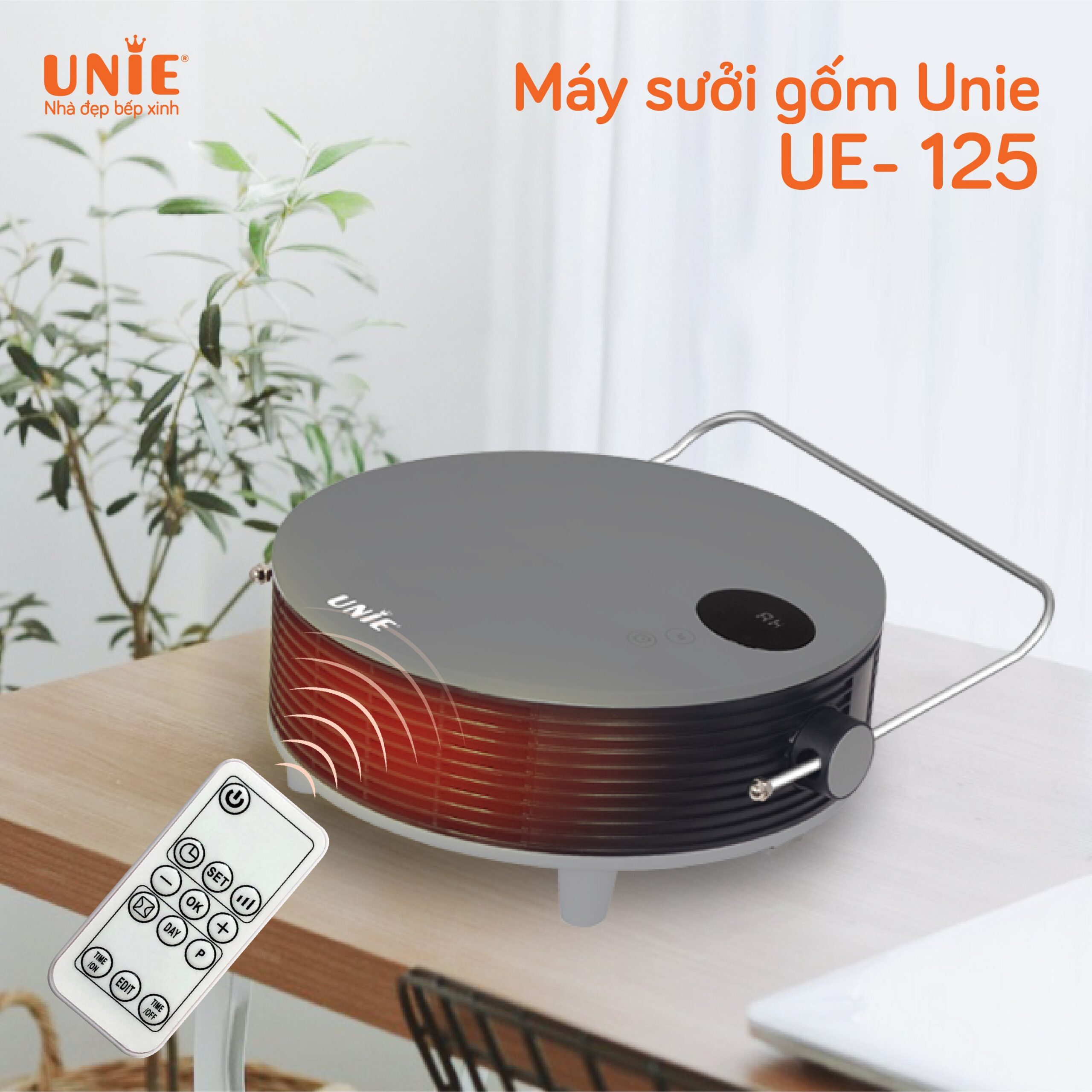 [HÀNG CHÍNH HÃNG] Máy sưởi gốm UNIE UE-125