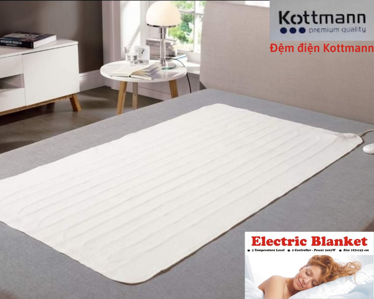 [GIẢM 30%] Chăn Đệm điện Kottmann Thương Hiệu Đức mẫu mới - Hàng Chính Hãng
