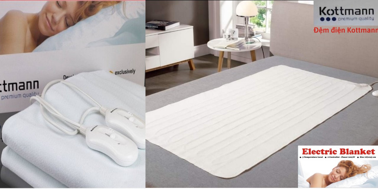 [GIẢM 30%] Chăn Đệm điện Kottmann Thương Hiệu Đức mẫu mới - Hàng Chính Hãng