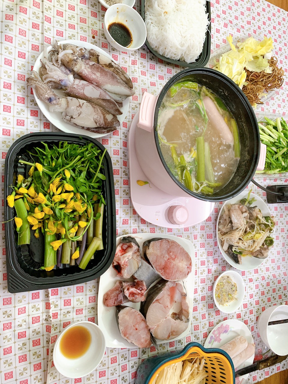 [HÀNG CHÍNH HÃNG] Nồi lẩu điện Hawonkoo HEH-100-PK Hồng / HEH-100-GE Xanh