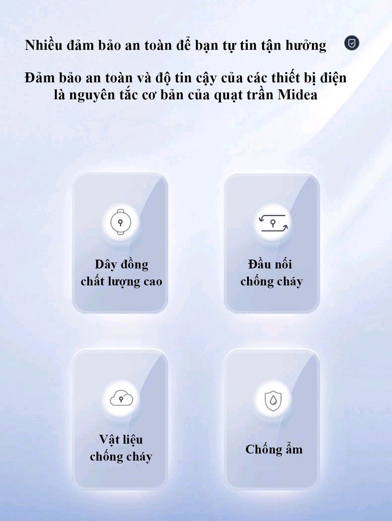 [GIẢM THÊM 50%] Quạt trần 5 cánh Midea FC140-DD