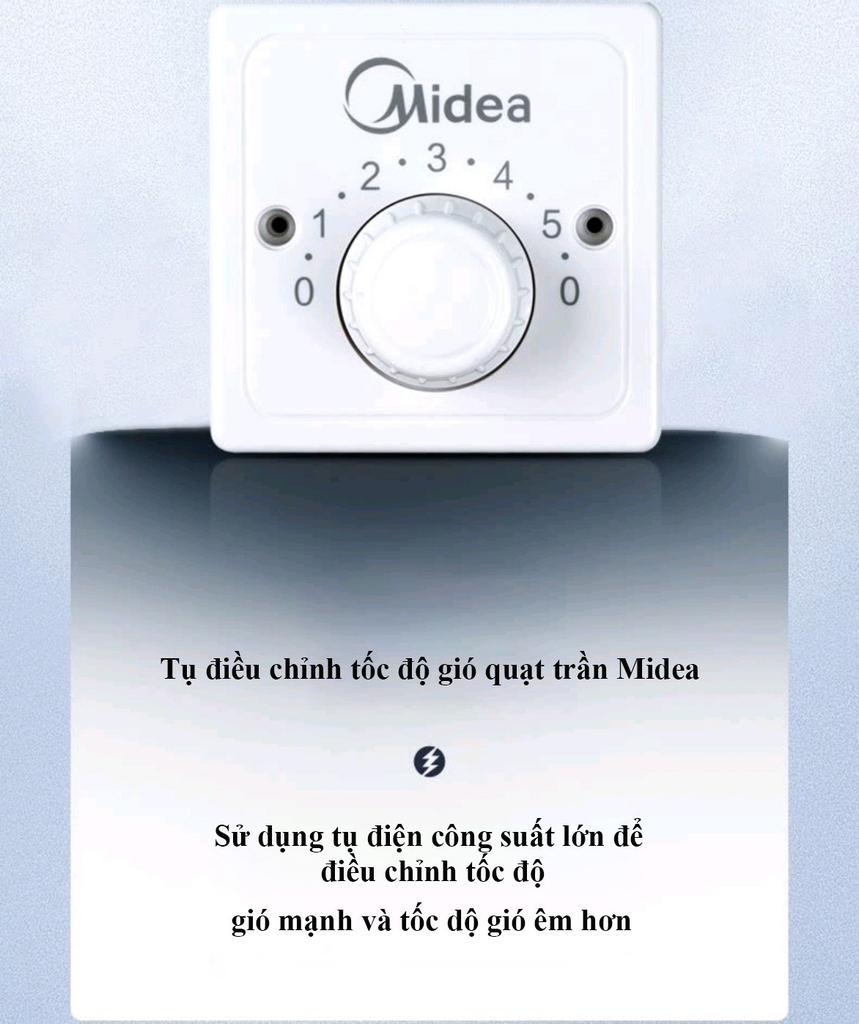 [GIẢM THÊM 50%] Quạt trần 5 cánh Midea FC140-DD