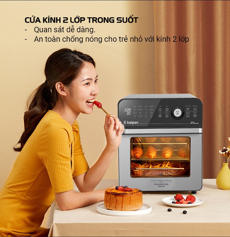 [HÀNG CHÍNH HÃNG] Nồi Chiên Không Dầu Cao Cấp Kalpen K15 ( bỏ mã không có hàng)