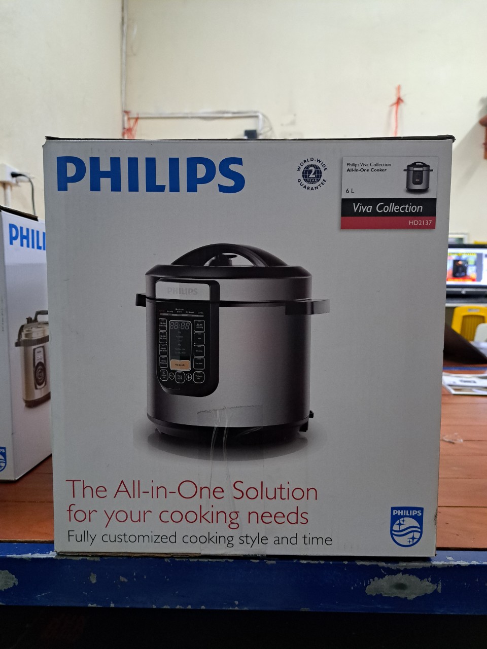 [CHÍNH HÃNG] NỒI ÁP SUẤT ĐIỆN PHILIPS 6 LÍT HD2137