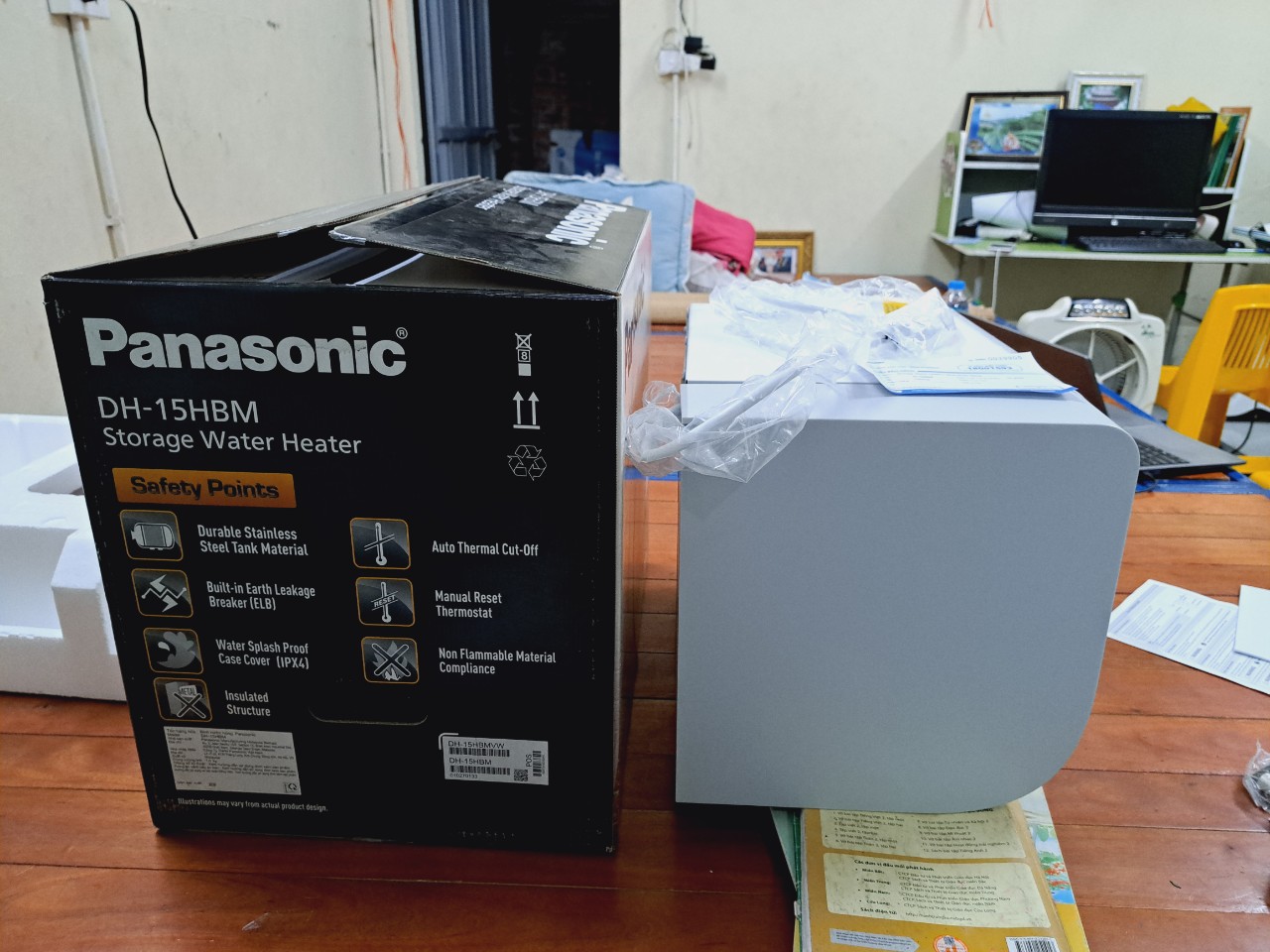 [PANASONIC | DH-15HBMVW] [HÀNG CHÍNH HÃNG] Máy nước nóng Panasonic DH15HBMVW