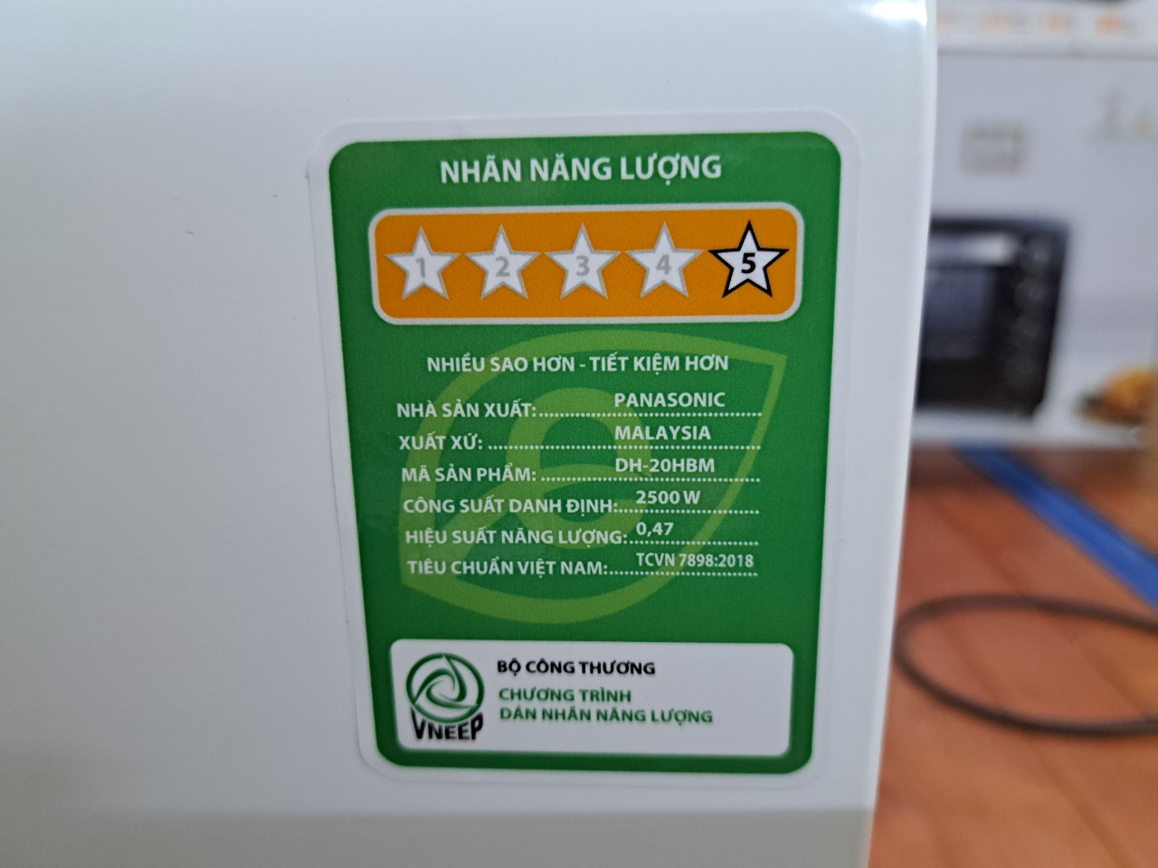 [PANASONIC | DH-20HBMVW] [HÀNG CHÍNH HÃNG] Máy nước nóng Panasonic DH20HBMVW