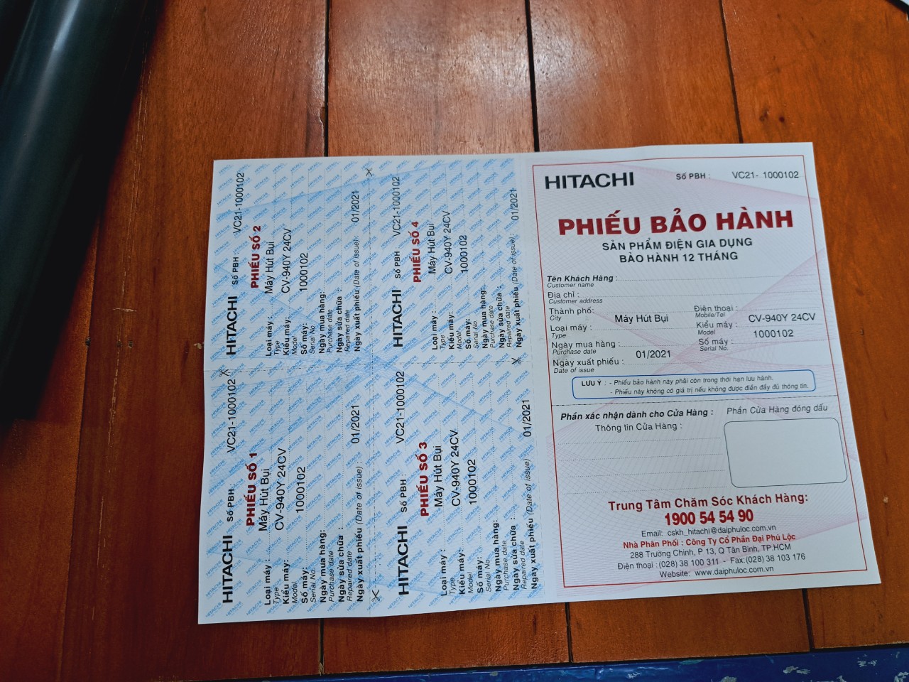 [HÀNG CHÍNH HÃNG] Máy hút bụi Hitachi CV-940Y
