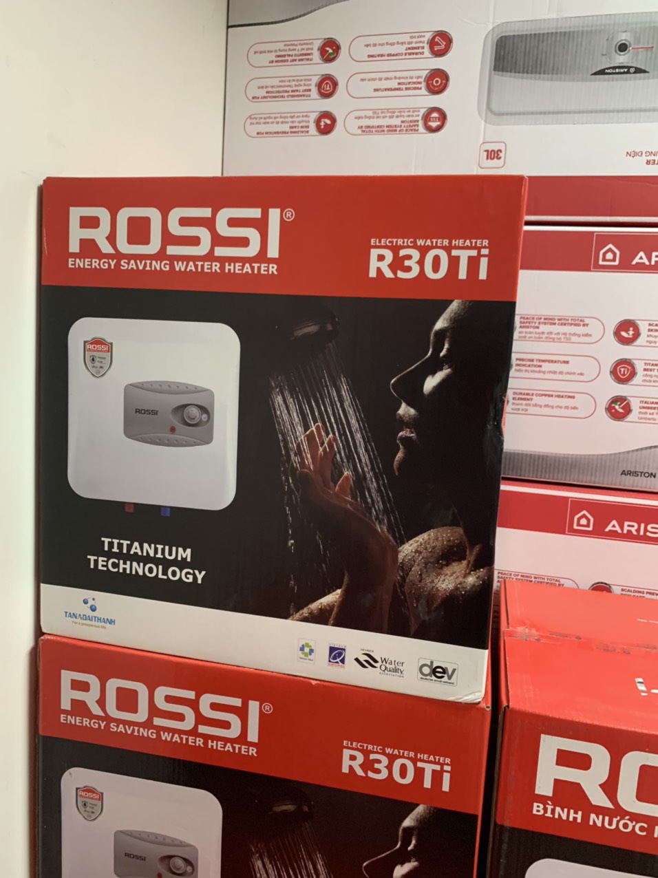 [HÀNG CHÍNH HÃNG] Bình nóng lạnh Rossi RTI 20SQ / TI-SMART 20L / RST 20SQ