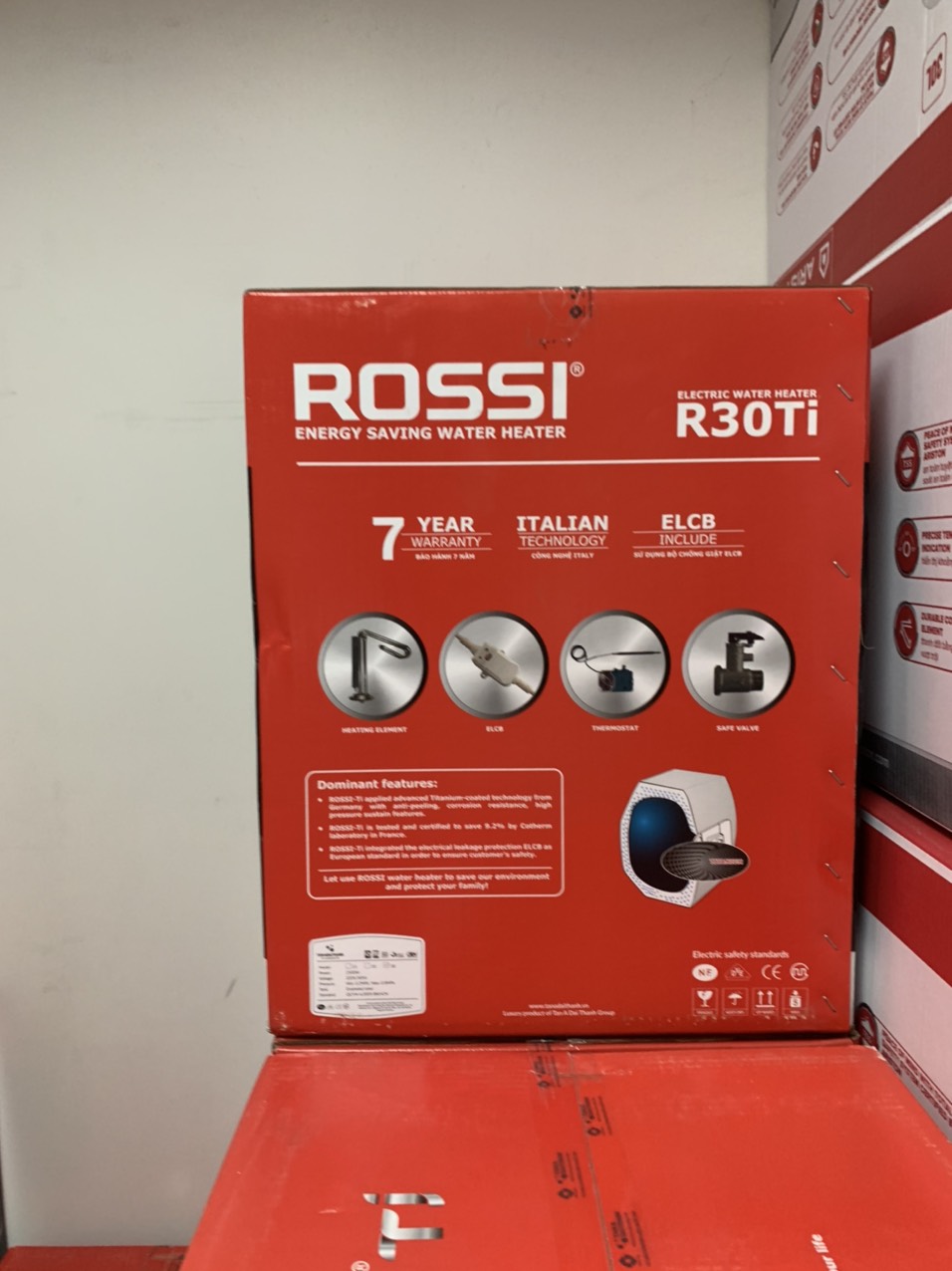 [HÀNG CHÍNH HÃNG] Bình nóng lạnh Rossi RTI 15SQ / TI-SMART 15L / RST 15SQ