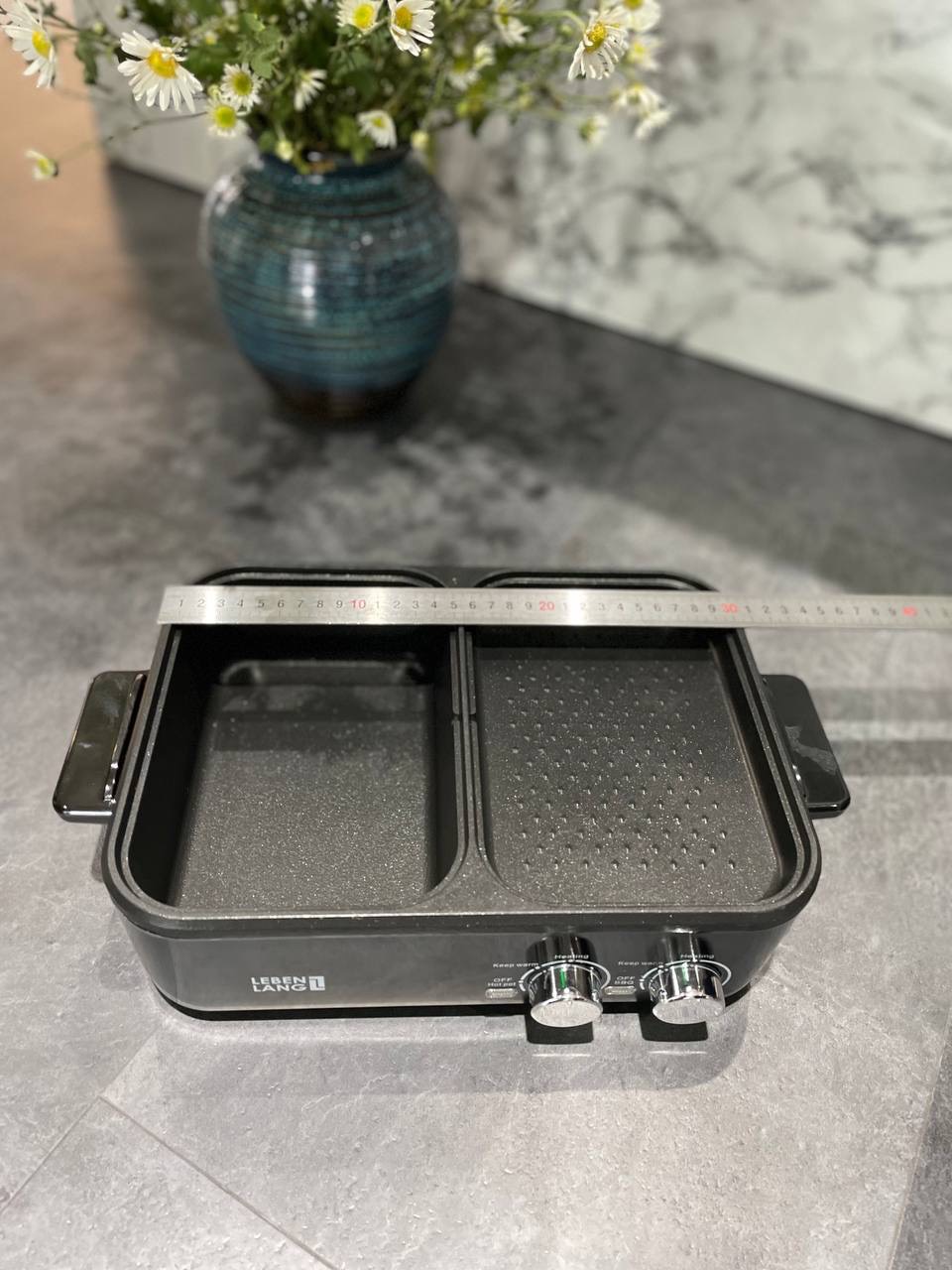 [HÃNG CHÍNH HÃNG] Nồi lẩu nướng điện 2IN1 Lebenlang LBL8583