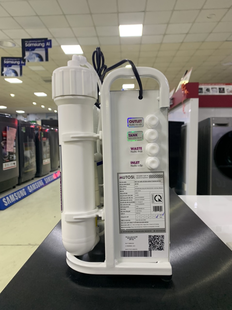 [GIẢM 50%] [HÀNG CHÍNH HÃNG] Máy lọc nước để gầm không tủ Mutosi MP-192/MP192