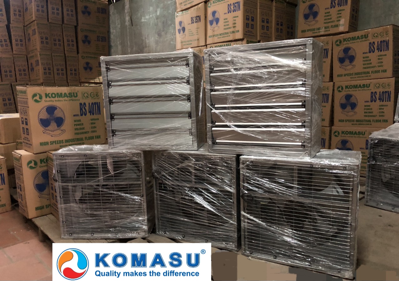 [HÀNG CHÍNH HÃNG] Quạt thông gió siêu công nghiệp khung vuông Komasu V580-S / V680-S