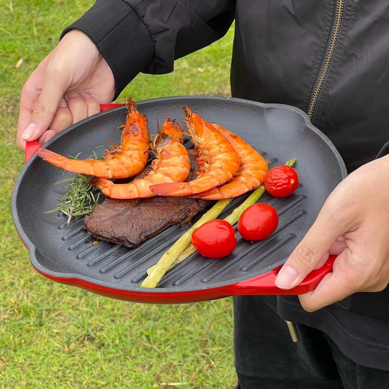 [MỚI 100%] Vỉ nướng gang cao cấp Oceno 26cm
