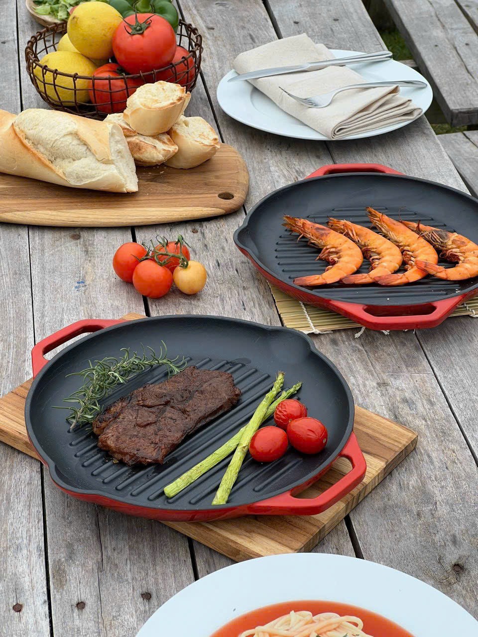 [MỚI 100%] Vỉ nướng gang cao cấp Oceno 26cm