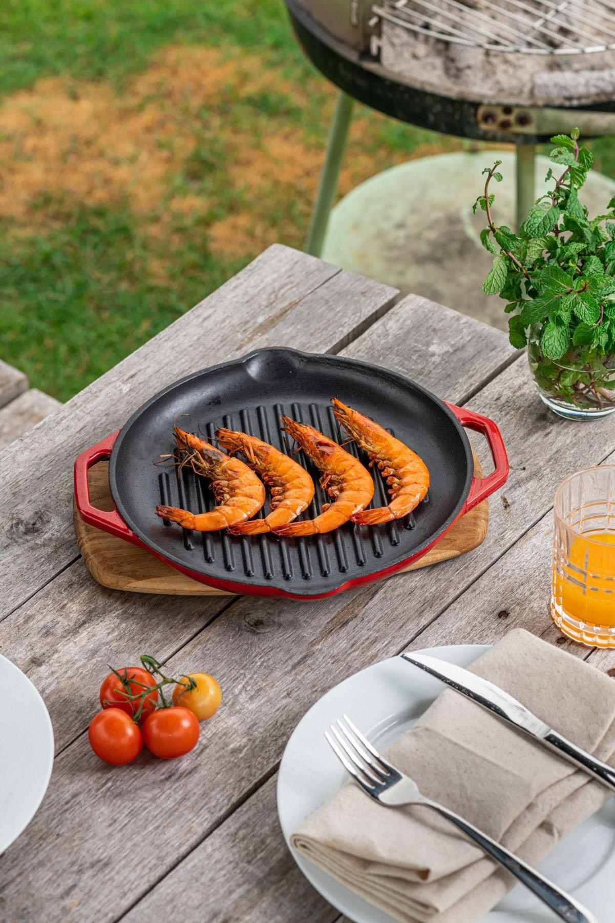 [MỚI 100%] Vỉ nướng gang cao cấp Oceno 26cm