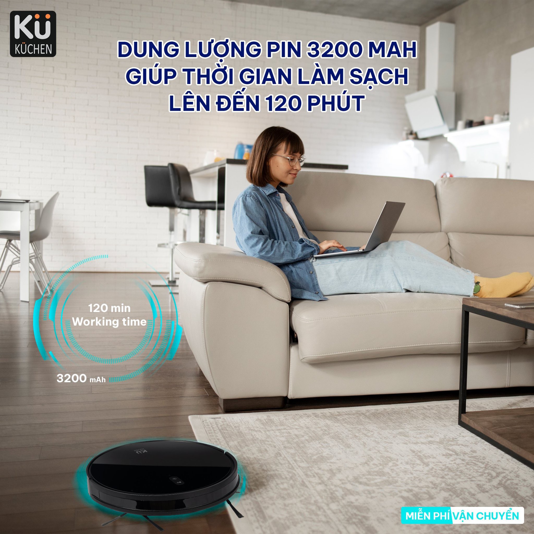 [HÀNG CHÍNH HÃNG] Robot hút bụi lau nhà Kuchen KU PPR2909 / PPR8882 / PPR9991 / PPR8881s / PPR2809