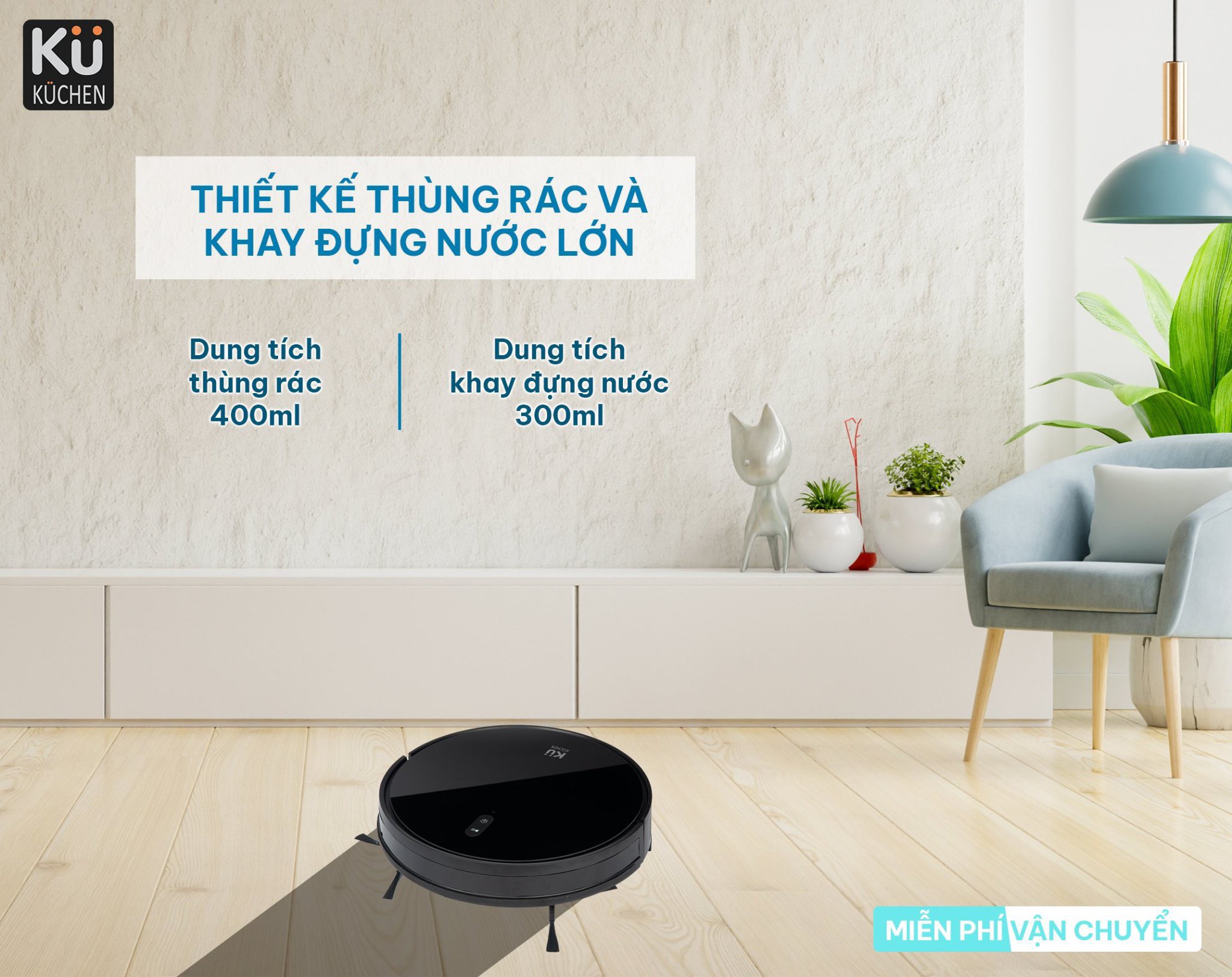 [HÀNG CHÍNH HÃNG] Robot hút bụi lau nhà Kuchen KU PPR2909 / PPR8882 / PPR9991 / PPR8881s / PPR2809