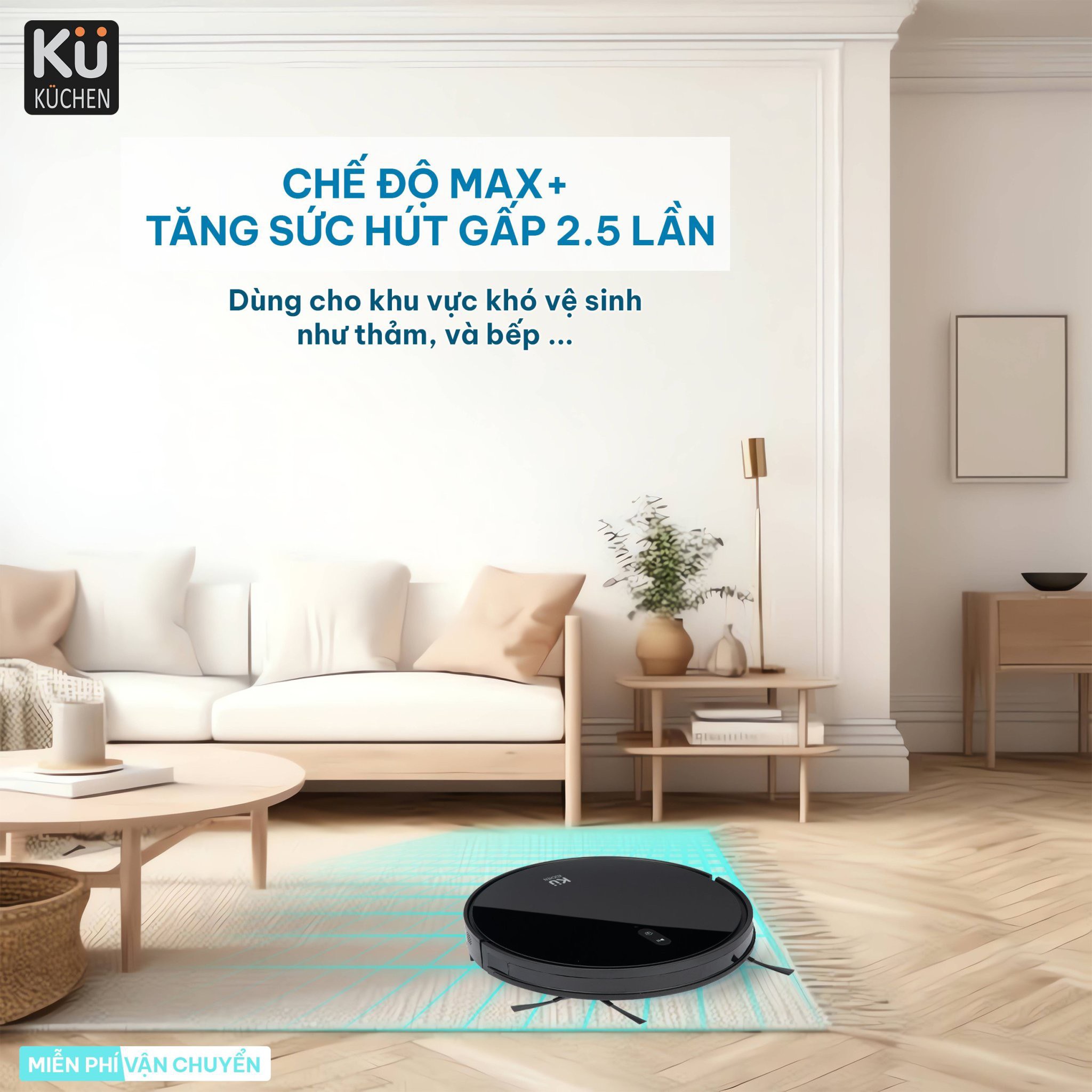 [HÀNG CHÍNH HÃNG] Robot hút bụi lau nhà Kuchen KU PPR2909 / PPR8882 / PPR9991 / PPR8881s / PPR2809