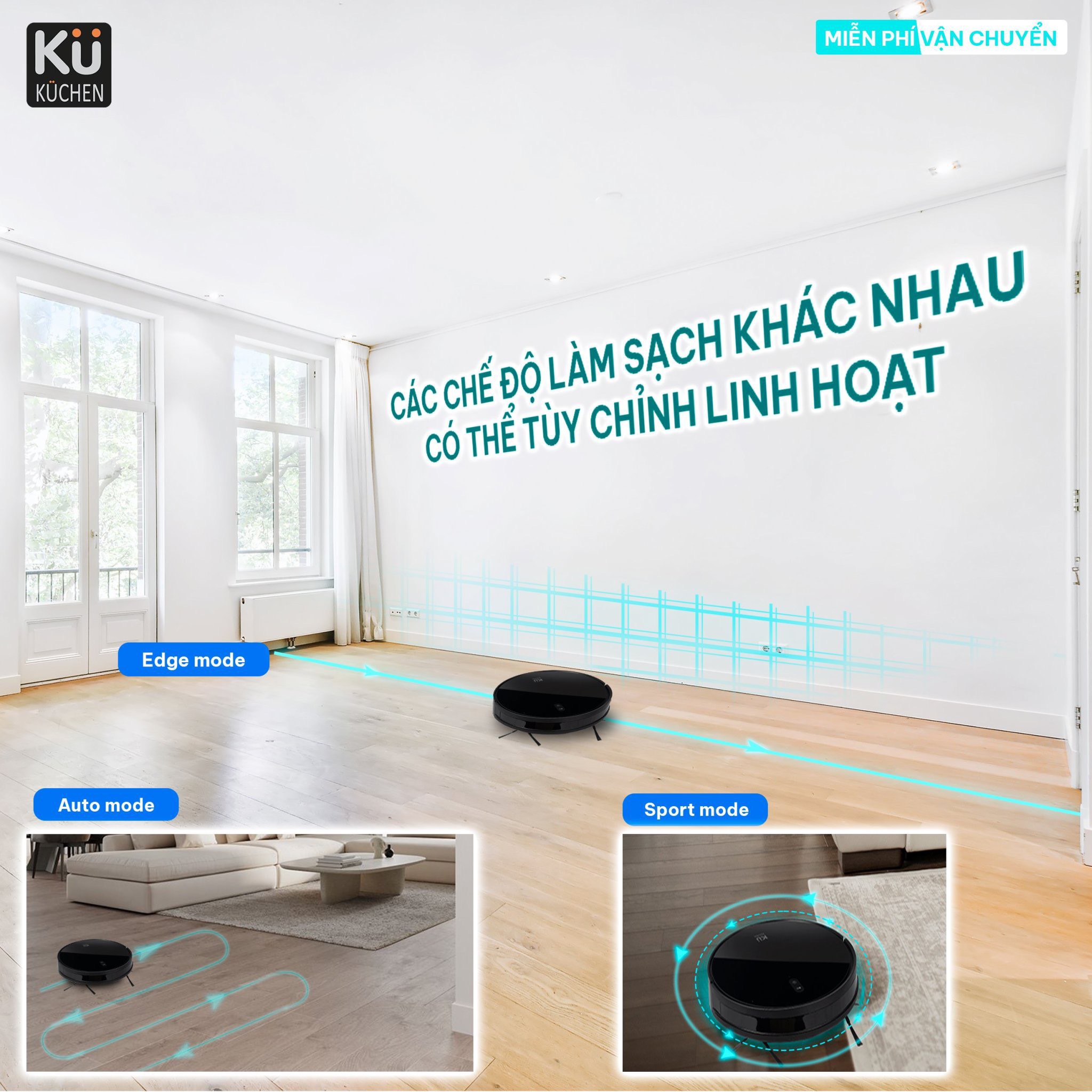 [HÀNG CHÍNH HÃNG] Robot hút bụi lau nhà Kuchen KU PPR2909 / PPR8882 / PPR9991 / PPR8881s / PPR2809