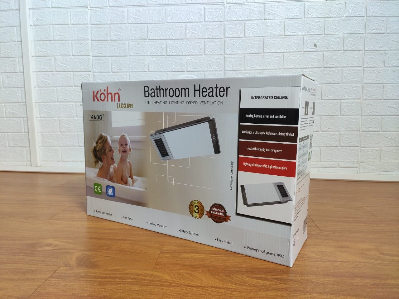 {HÀNG CHÍNH HÃNG} Máy sưởi âm trần Kohn 4in1 Luxury Model K60G