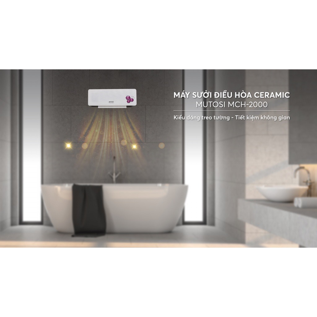 [GIẢM 30%] [HÀNG CHÍNH HÃNG] Máy sưởi điều hòa Ceramic Mutosi MCH-2000E