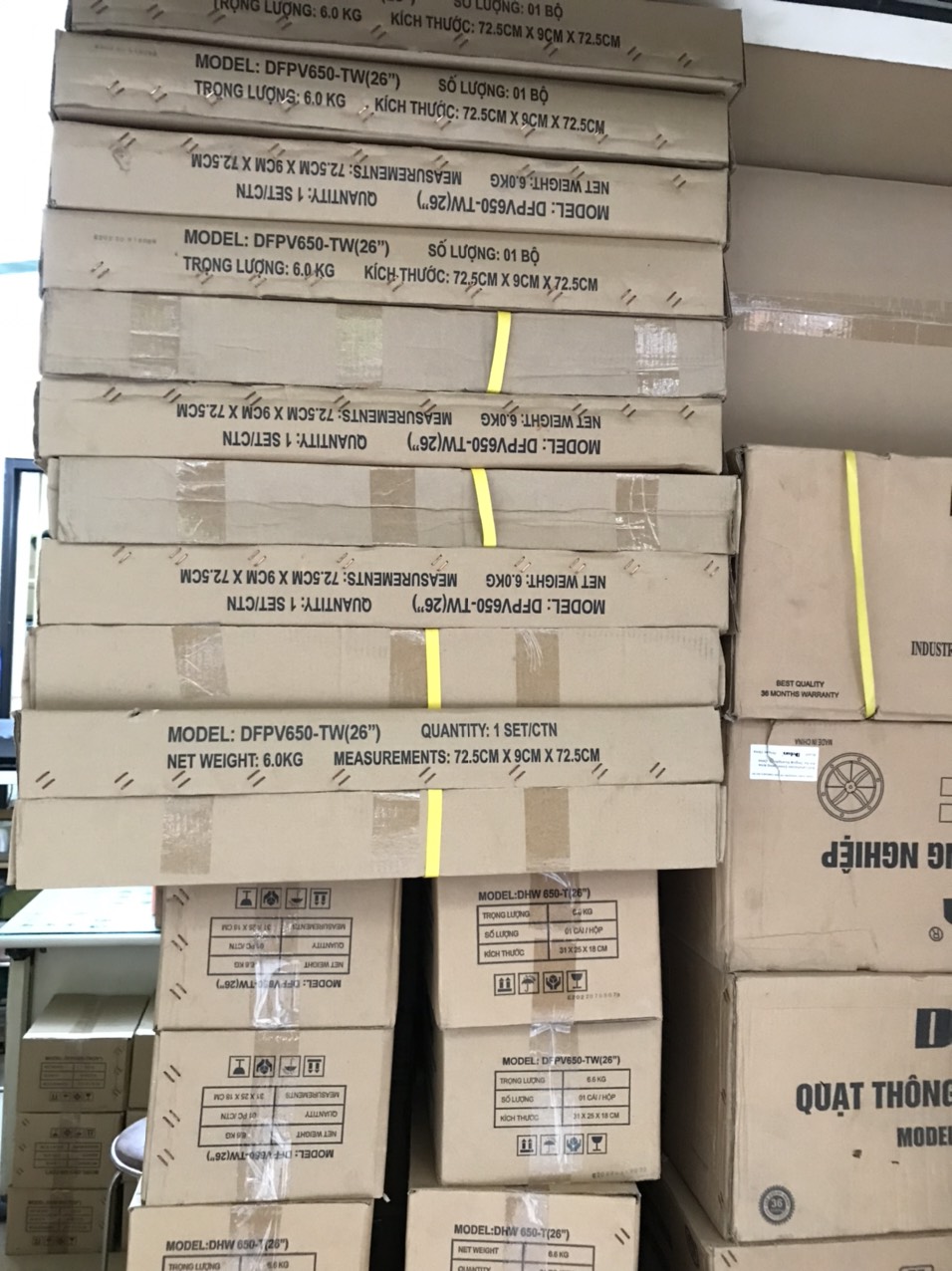 [HÀNG CHÍNH HÃNG] Quạt đứng công nghiệp Deton DHW650 / Quạt treo