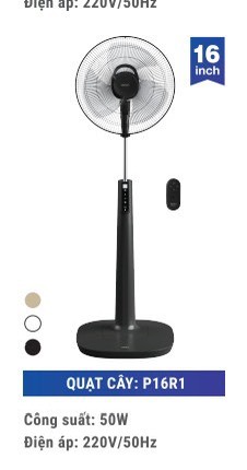 [HÀNG CHÍNH HÃNG] Quạt cây có điều khiển từ xa Hatari HD-P16R1 thay thế mã cũ HD-P16R3