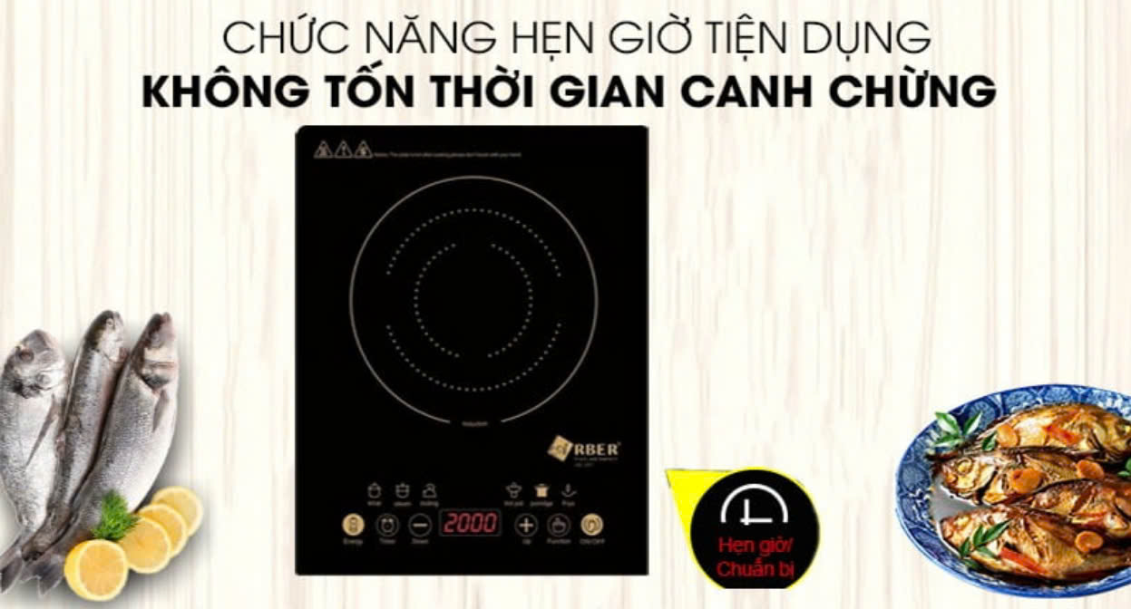[HÀNG CHÍNH HÃNG] Bếp từ đơn Arber AB301 mặt kính ceramic 2200W, xuất xứ thương hiêu Đức