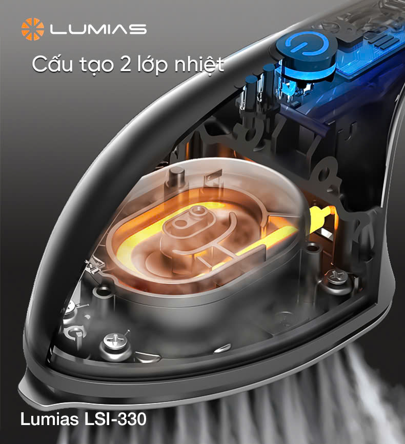 [HÀNG CHÍNH HÃNG] Bàn là hơi nước Lumias dung tích 330ml LSI-330