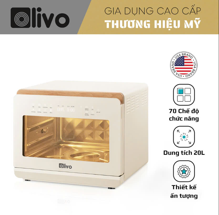 [Hàng chính hãng] Nồi Chiên Hấp Đa Năng OLIVO SF20 PRO
