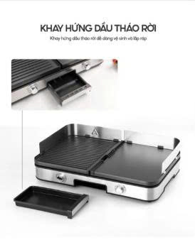 (GIẢM 30%) LBL8586 - Bếp nướng điện đôi không khói LEBENLANG 2000W