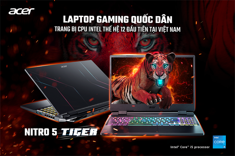 [New Outlet] Acer Nitro 5 Tiger 2022 Core i5–12500H/ 16GB/ 512GB/ RTX 3050Ti/ 15.6inch FHD IPS 144Hz (Nhập khẩu)