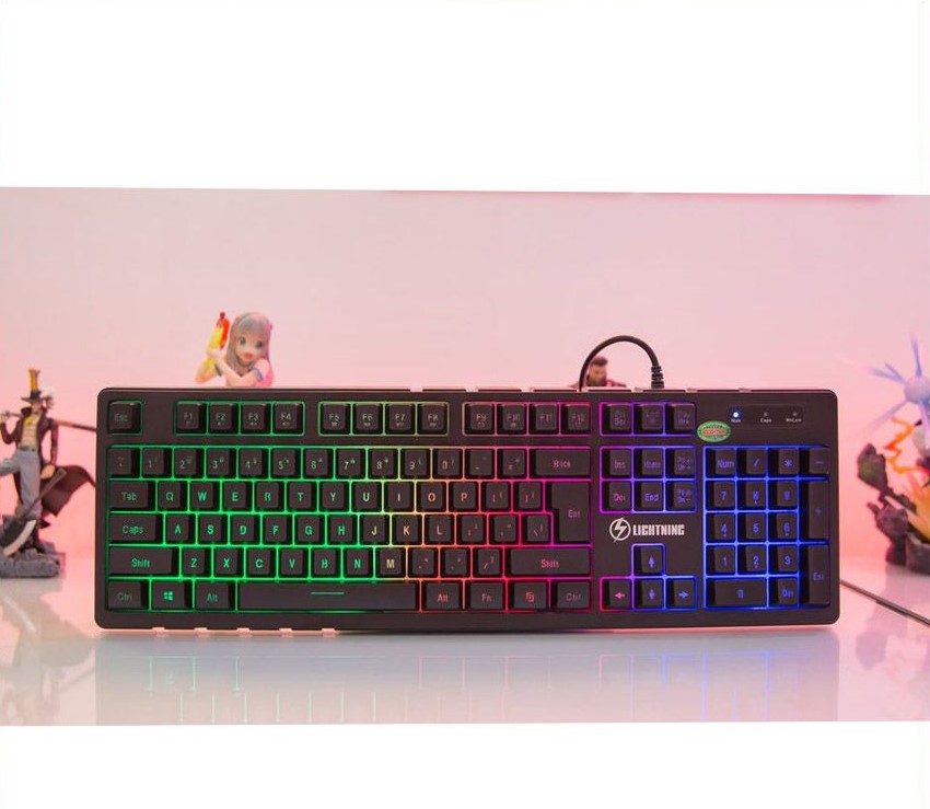 Bàn Phím Giả Cơ Lightning AD 7700 Led RGB Rainbow