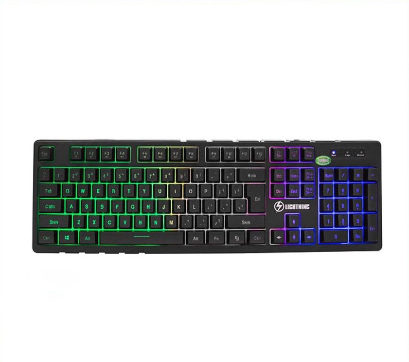 Bàn Phím Giả Cơ Lightning AD 7700 Led RGB Rainbow