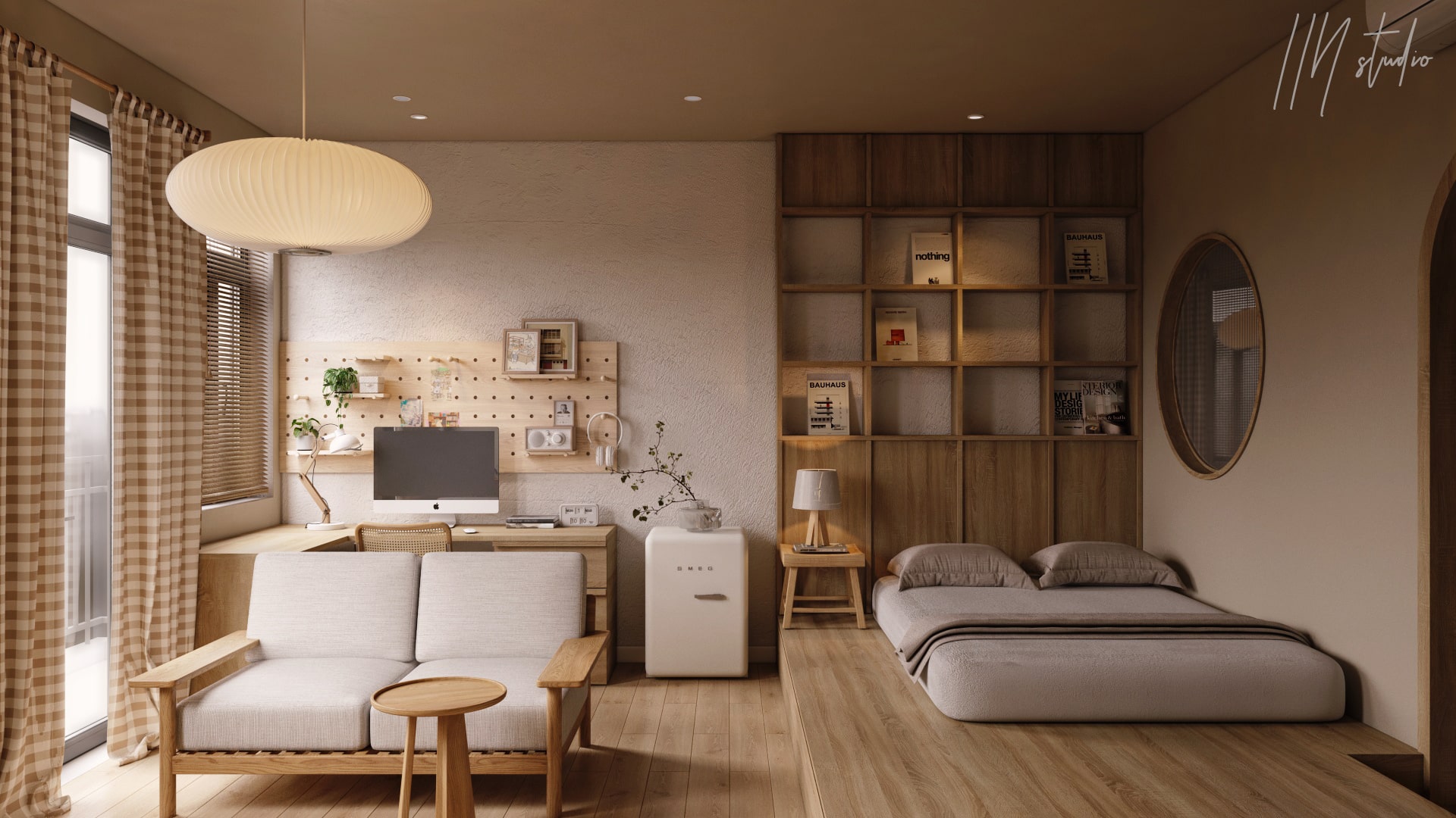 Thiết kế phòng ngủ - japandi style