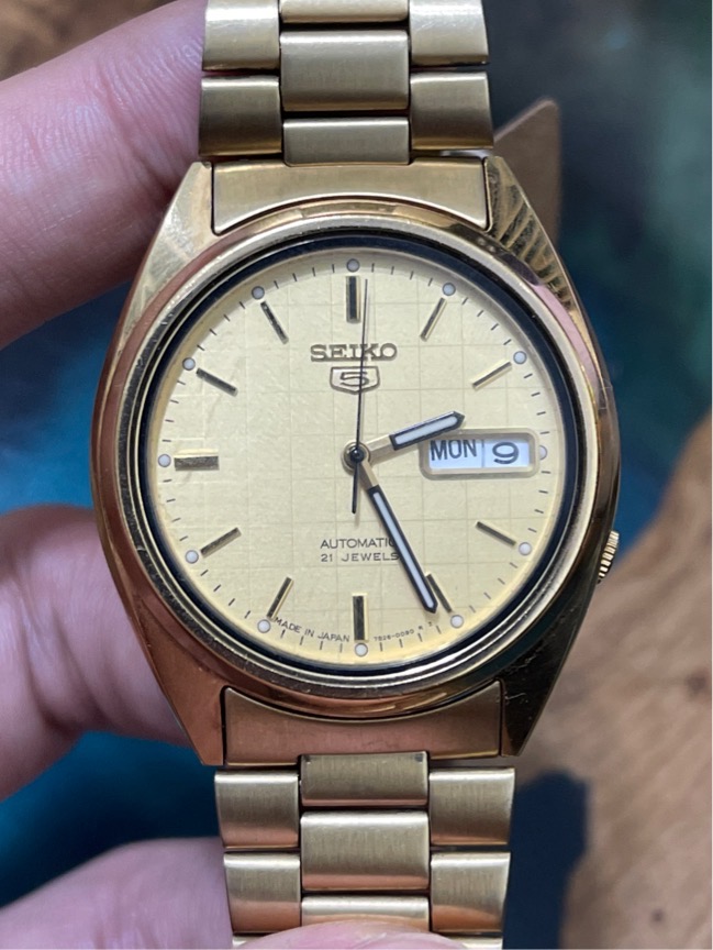 Đồng hồ Seiko 5 Automatic 7S26- vàng gold | Review đồng hồ nhật | Quang Lâm.