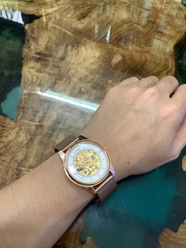 Lobor LB3507 Automatic lộ cơ - Stainless Steel WR 3ATM