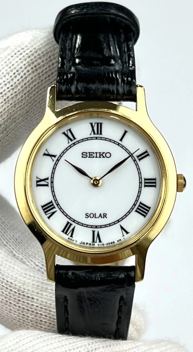 Orologio Seiko Donna Solare V115 NON FUNZIONANTE - Solo Custodia E Cinturino - SUP089