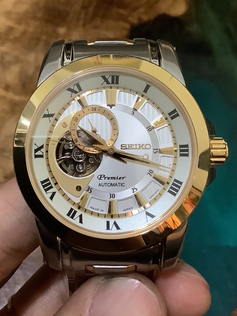 Đồng hồ Seiko Premier SSA369J1 - Màu Gold Demi - rất đẹp