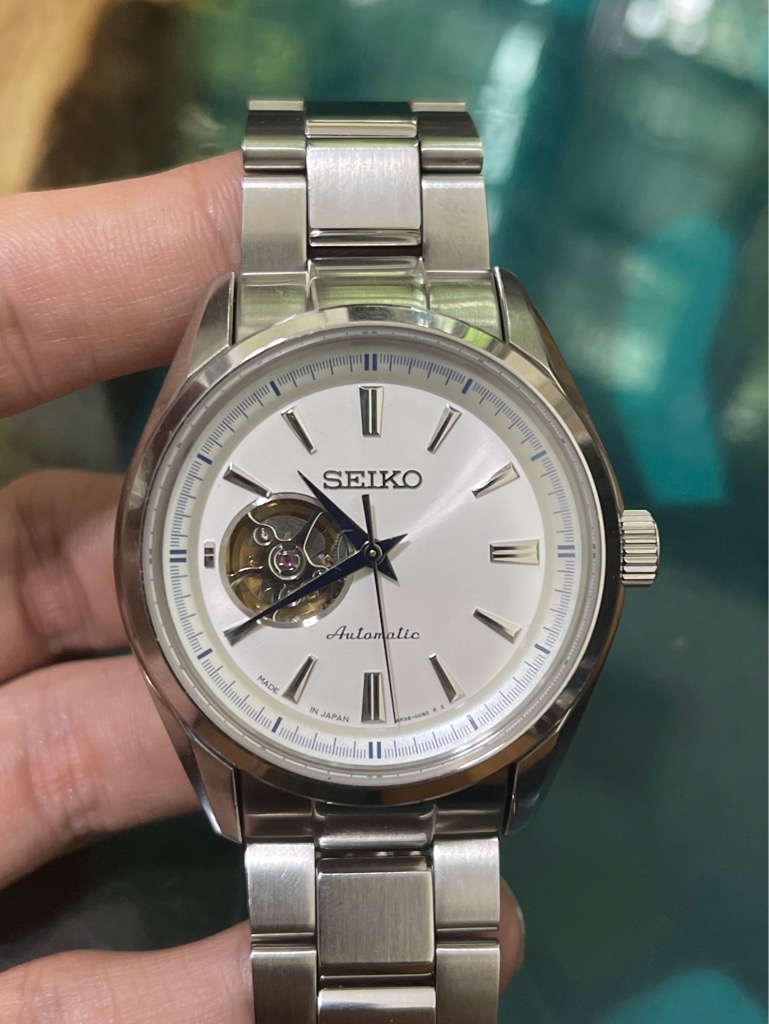 Mã số 116: Seiko Presage SARY051 - Máy Automatic 4R38-00S0 - mặt trắng lộ  tim