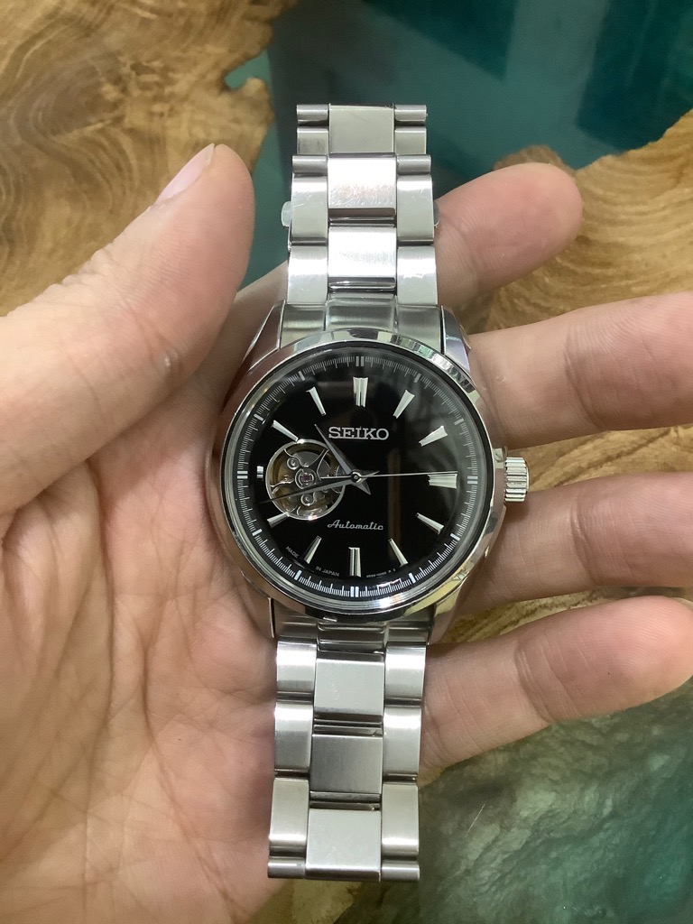 Seiko Presage SARY053 - Máy Automatic 4R38-00S0 - mặt đen lộ tim, Made in  Japan - 2