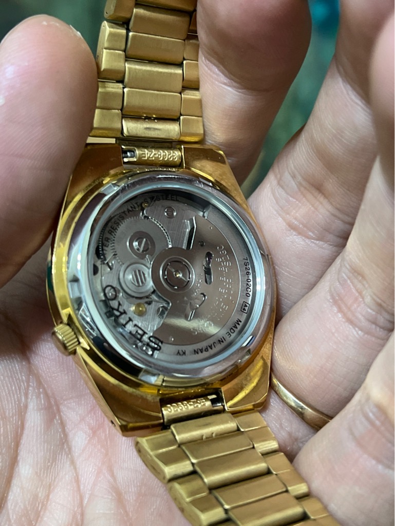 Mã 103: Đồng hồ Seiko 5 máy 7S26-02C0 - Made in Japan (Gold) - cơ Nhật nội
