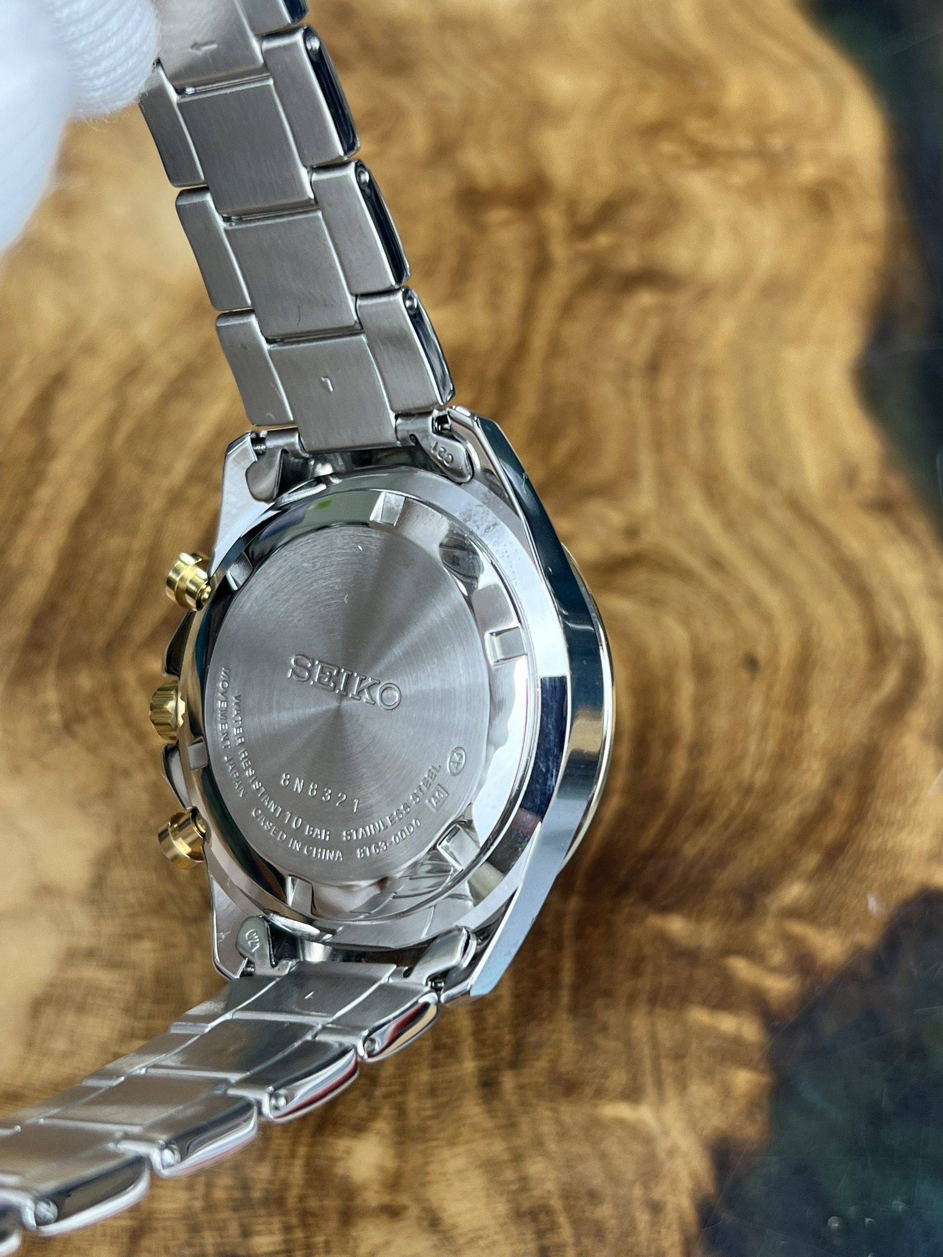 時計 SEIKO SBTR024 8T63-00D0 SEIKO Chronograph 8T63-00D0 Quartz Bezel Champagne Gold