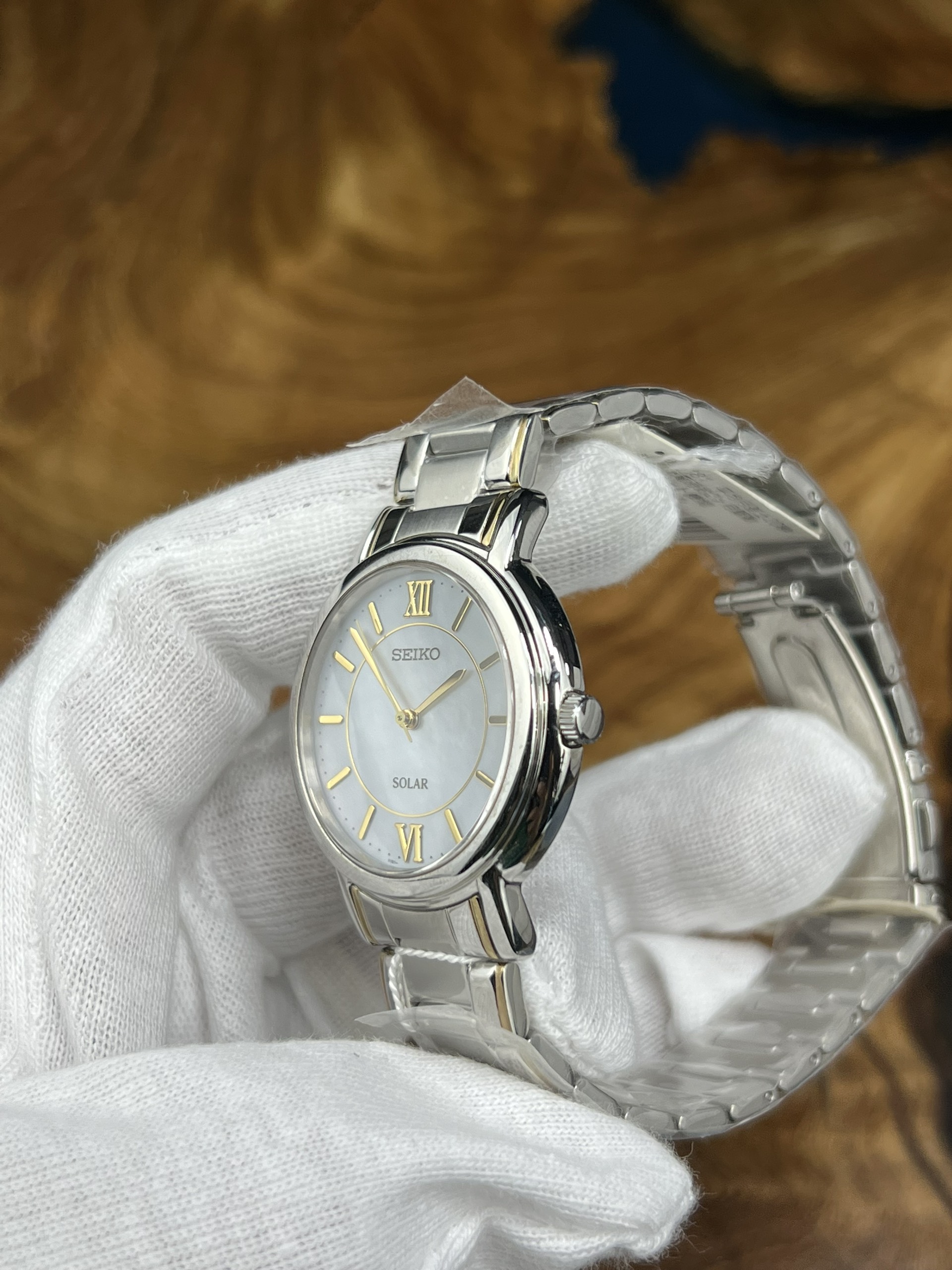 お買い得，最新作 SEIKO V181-0AD0 時計 セイコー シェル文字盤 電波