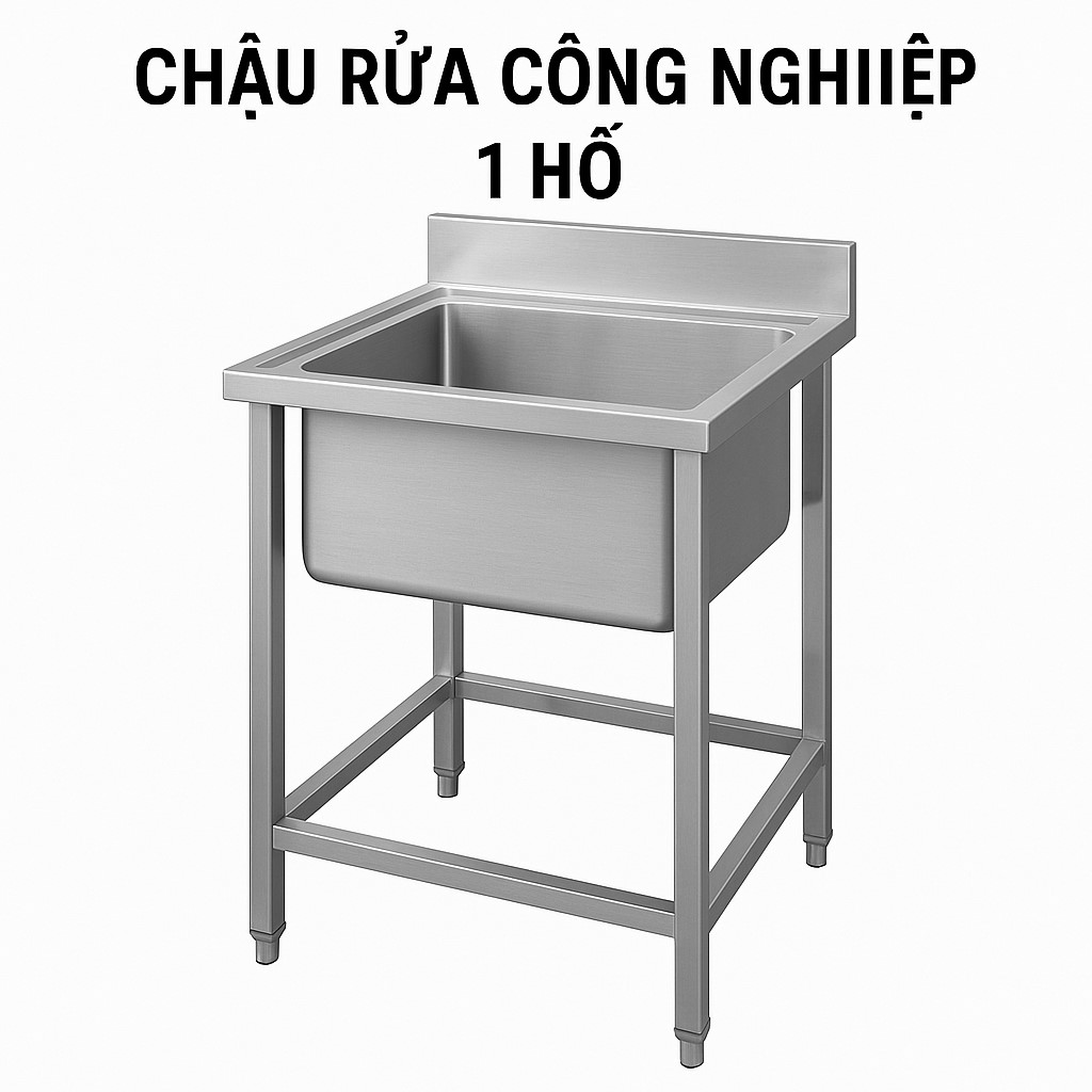 Chậu Rửa Công Nghiệp 1 Hố - Giá tốt, Giao Hàng Tận Nơi