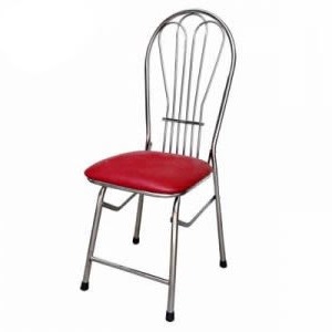 Ghế tựa gấp 3 lá inox nệm xanh