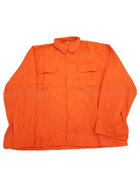 Quần áo điện lực kaki liên doanh màu cam