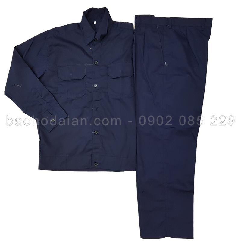 Quần áo bảo hộ vải kaki 65/35 màu xanh đen  (quần lẻ-áo lẻ)